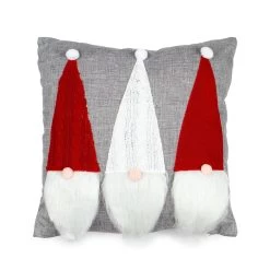 Cuscino Arredo Natalizio Grey Elves Quadrato 40x40 Cm K703