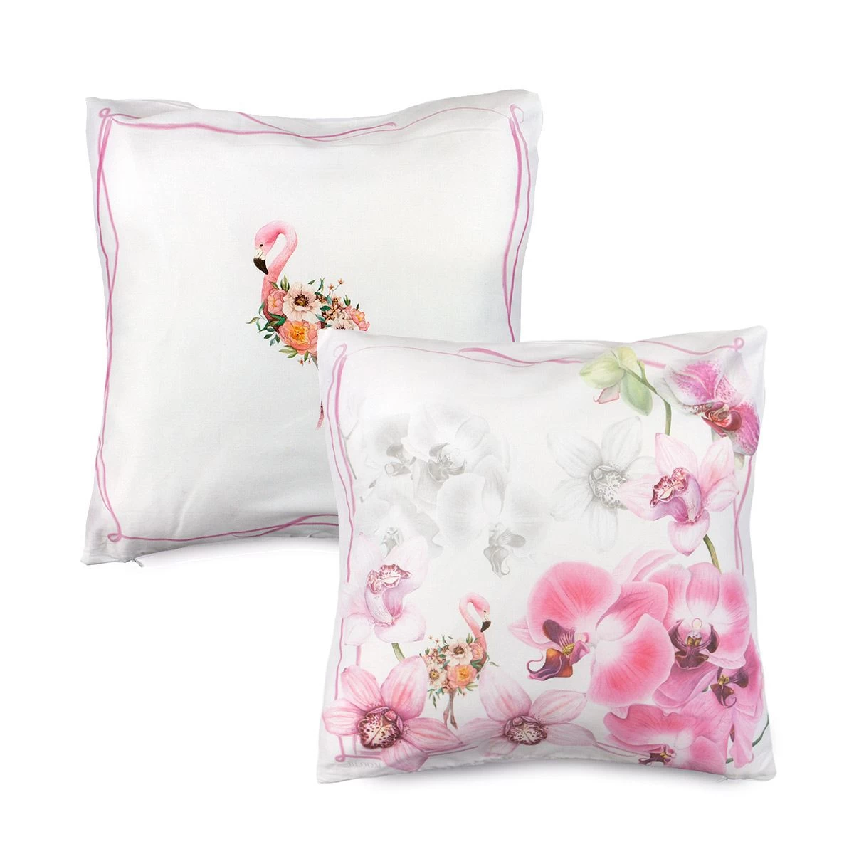 Cuscino Arredo Orchidea Di Randi In Raso 45x45 Cm J348 - immagine 3