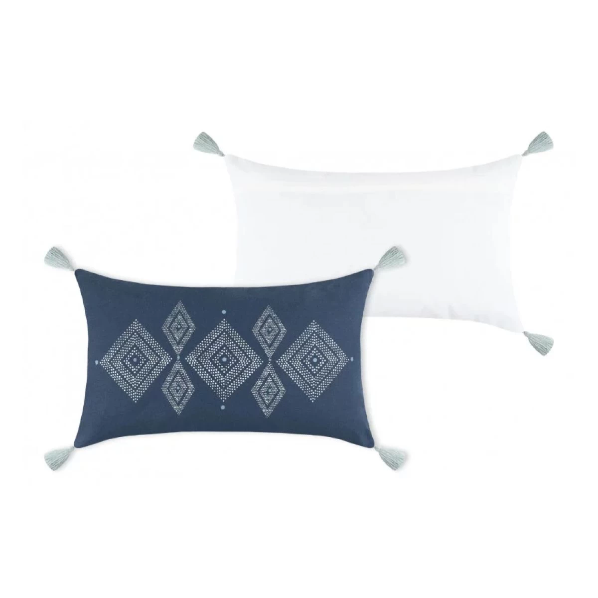 Cuscino Arredo Sully Rettangolare 30x50 Cm Con Nappe J403 - immagine 2