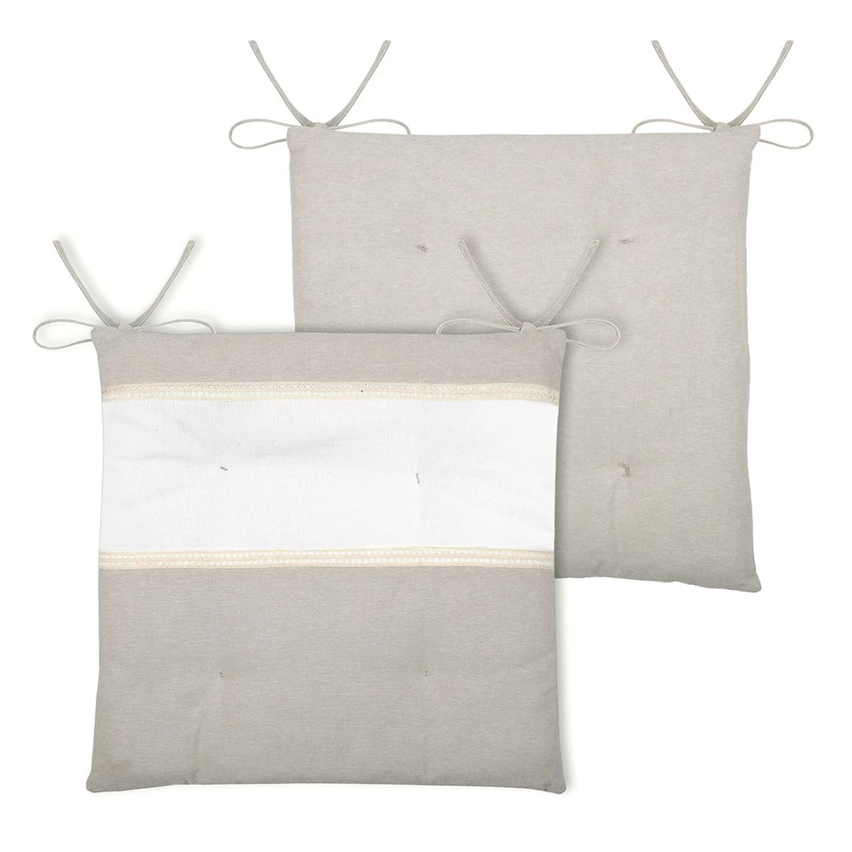 Cuscino Coprisedia Julie 38x38 Cm Con Lacci V351 - immagine 3