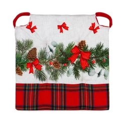 Cuscino Coprisedia Natalizio Chalet In Puro Cotone K851