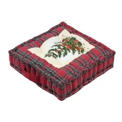 Cuscino Da Pavimento Natalizio Oswald 45x45x10 Cm Con Manico X081