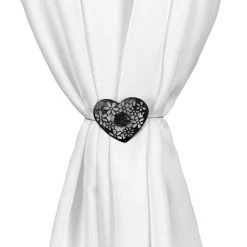 Fermatenda Black Heart In Metallo Con Calamita X066