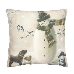 Fodera Copricuscino Arredo Loving Snowman 45x45 Cm X025