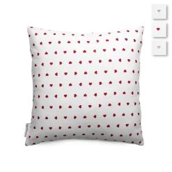 Fodera Copricuscino Cuori Di Morbidissimi 40x40 Cm Fondo Bianco Y974