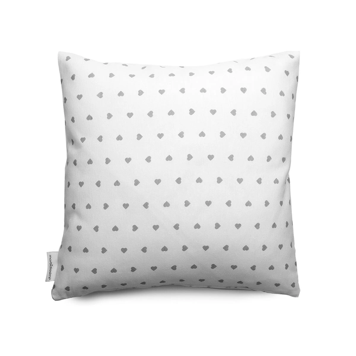 Fodera Copricuscino Cuori Di Morbidissimi 40x40 Cm Fondo Bianco Y974 - immagine 2