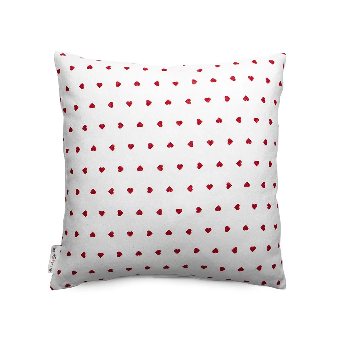 Fodera Copricuscino Cuori Di Morbidissimi 40x40 Cm Fondo Bianco Y974 - immagine 3
