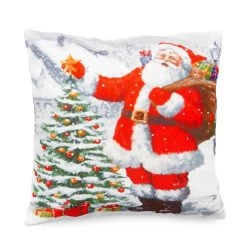 Fodera Copricuscino Natalizia Let It Snow Con Stampa Digitale X021