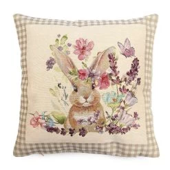 Fodera Cuscino Pasquale Coniglietto In Gobelin 40x40 Cm J266