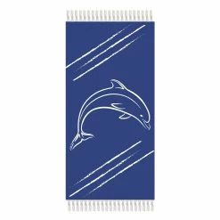Fouta Telo Mare Pareo Dolphin Con Frange U264