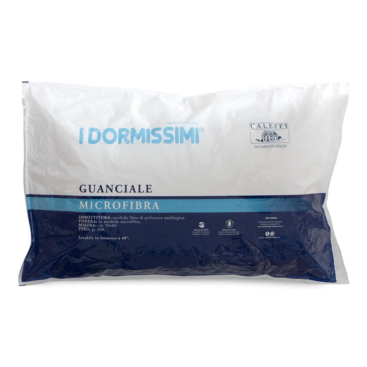Guanciale In Microfibra Caleffi 50x80 Cm V173
