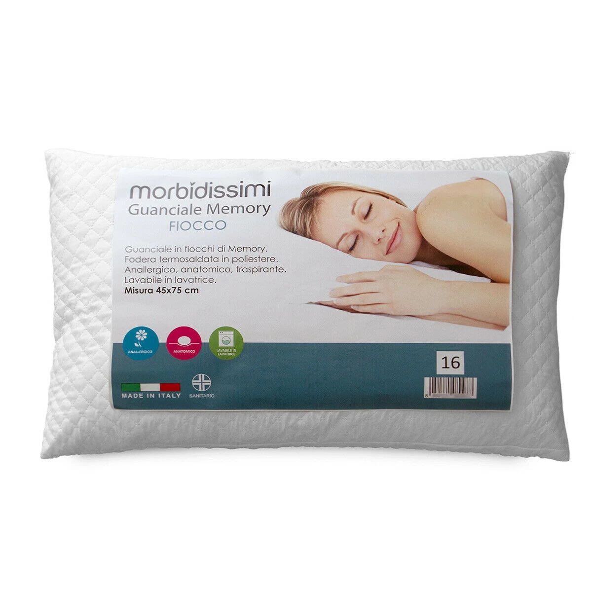 Guanciale Memory Flock Mod. Fiocco Di Morbidissimi V748