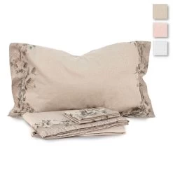 Completo Lenzuola Passiflora Laura Biagiotti In Flanella Matrimoniale Maxi J200