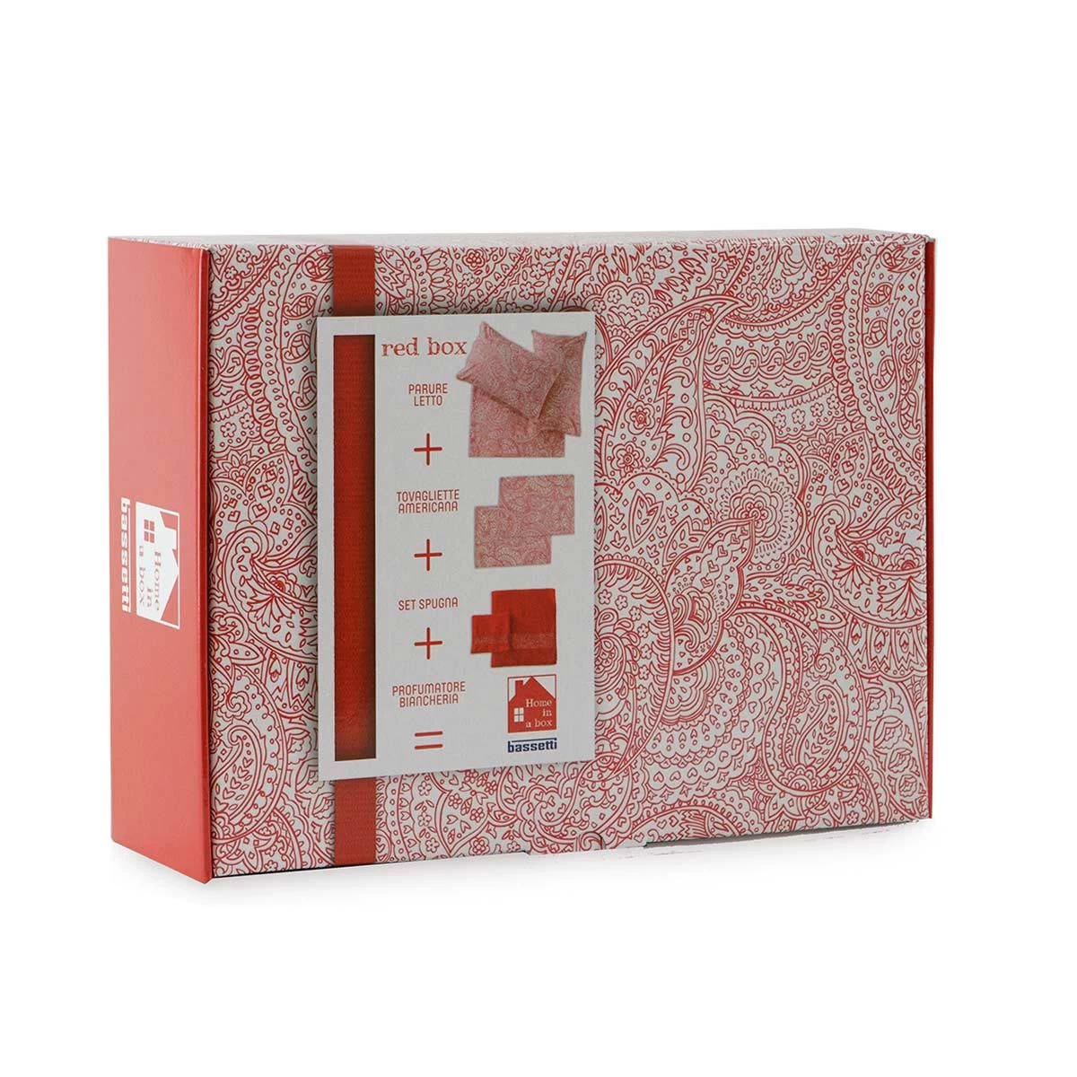 Kit Regalo Bassetti Home In A Box Red Per Letto Matrimoniale N695 - immagine 2