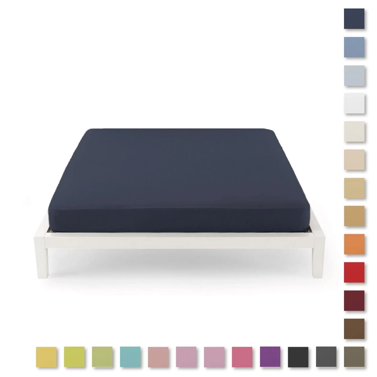 Lenzuolo Sotto Con Angoli Morbidissimi Matrimoniale Maxi In Puro Cotone Q425