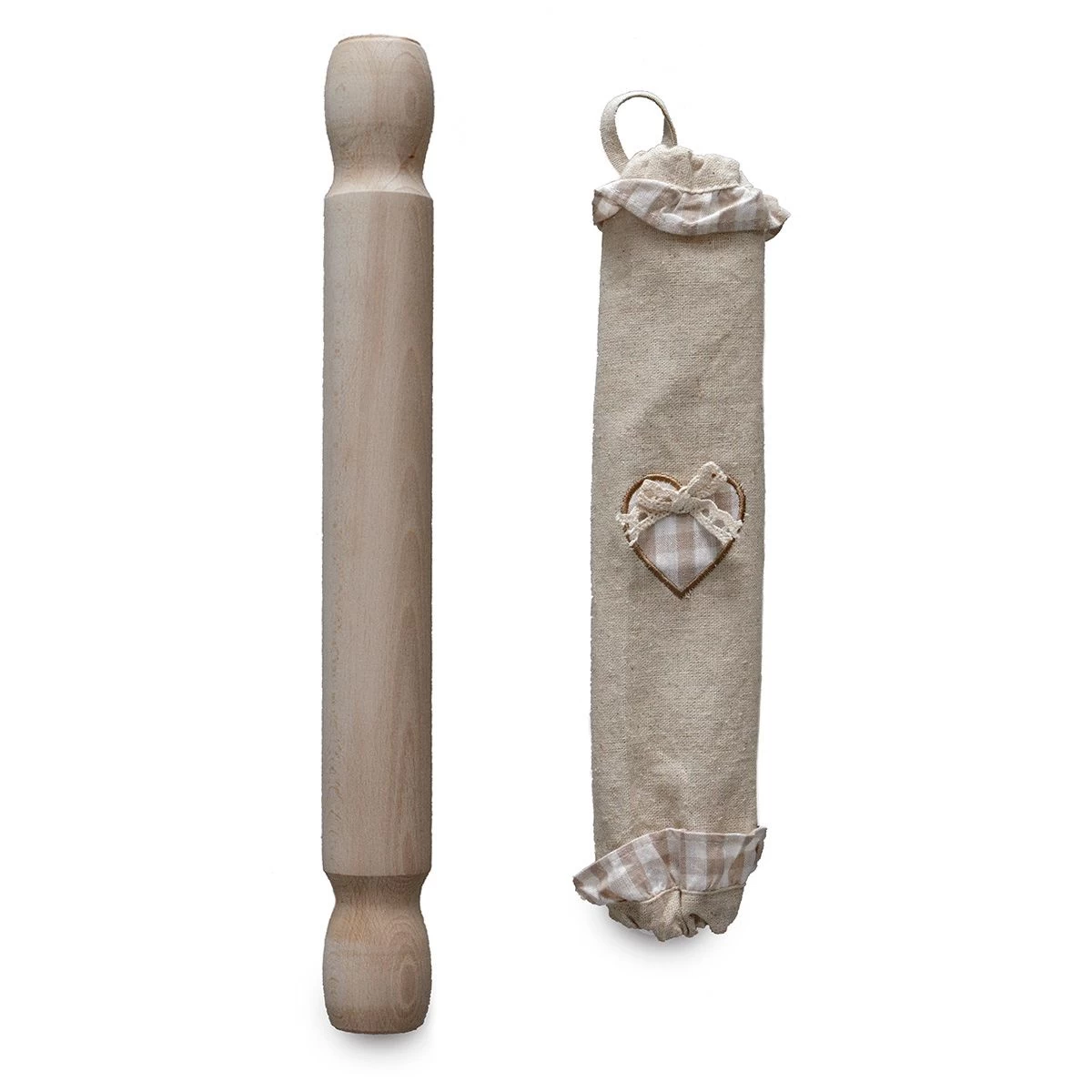 Mattarello Da Cucina In Legno Con Fodera Appendino Q328 - immagine 2