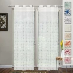 Tenda Arredo Filtrante Caterina Effetto Lino Con Borchie 140x280 Cm W065