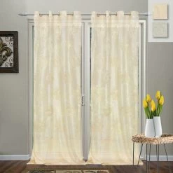 Tenda Arredo Filtrante Rose Di Renato Balestra Con Borchie 140x290 Cm W026