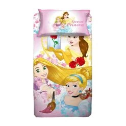 Parure Copripiumino Forever Princess Disney Per Letto Singolo W558