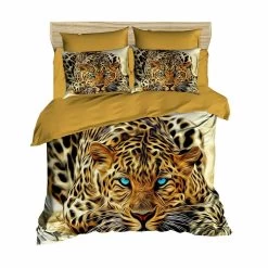 Parure Copripiumino Ghepardo Morbidissimi Digitale 3D Matrimoniale U091