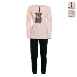 Pigiama Donna Oronero In Caldo Cotone OD1011 W363