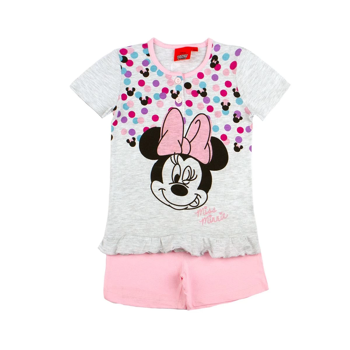 Pigiama Bambina Estivo Minnie Disney In Cotone WD220092 Y721 - immagine 2