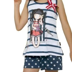Pigiama Bambina/ragazza Estivo Summer Days Gorjuss In Cotone 54448 Z038