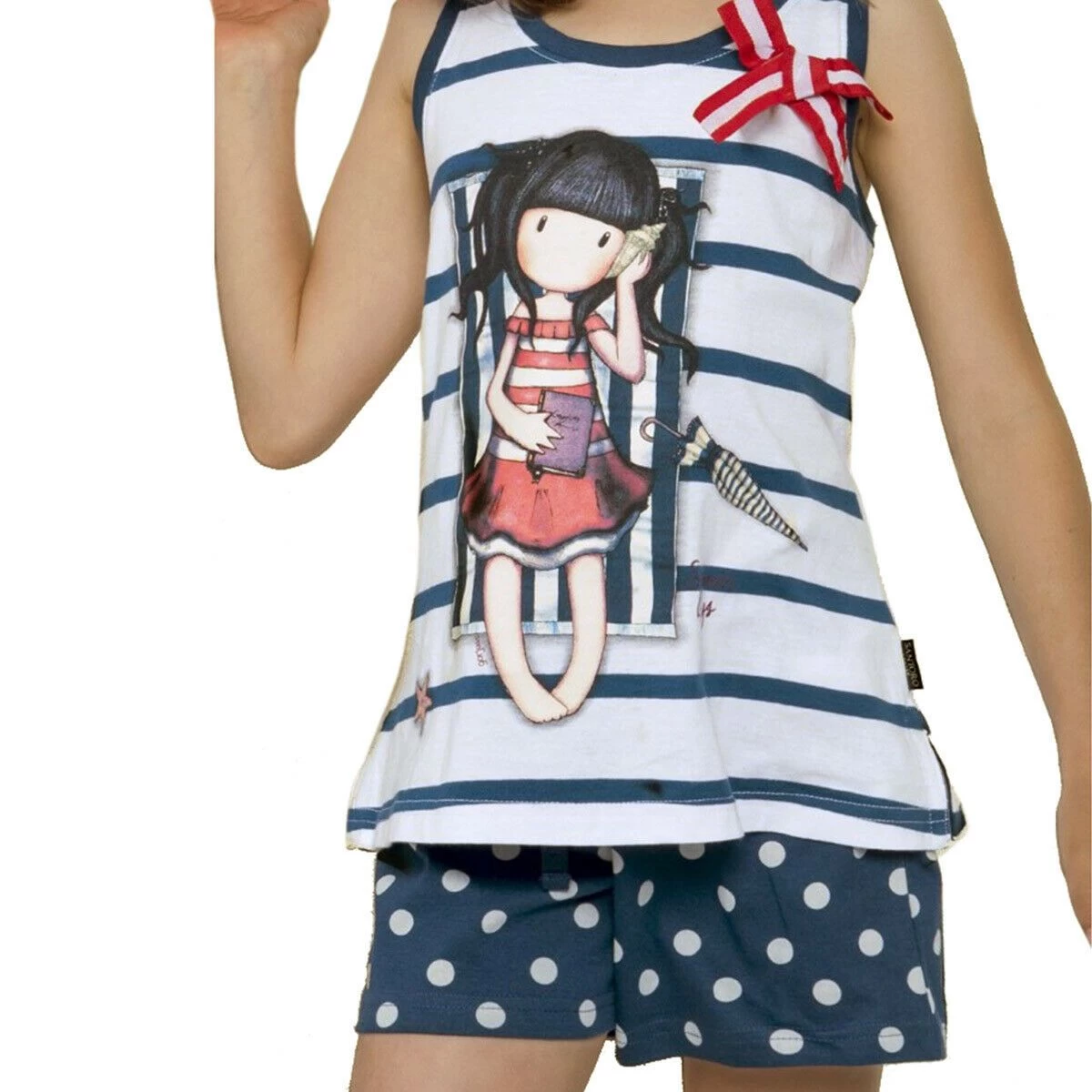 Pigiama Bambina/ragazza Estivo Summer Days Gorjuss In Cotone 54448 Z038
