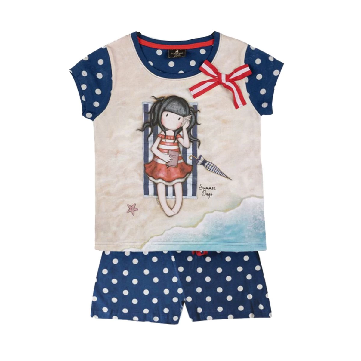 Pigiama Bambina/ragazza Estivo Summer Days Gorjuss In Cotone Z045 - immagine 2