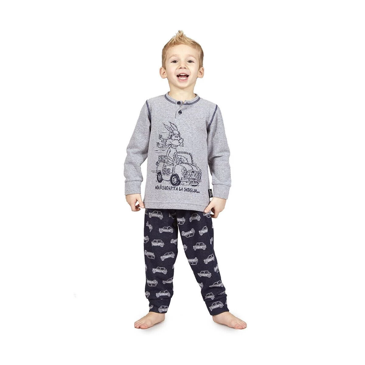 Pigiama Bambino Macchinine Di Happy People In Caldo Cotone 5116 Z880