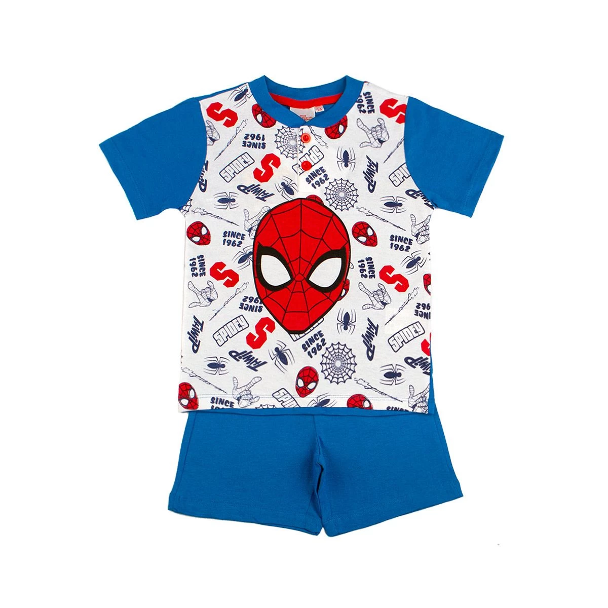 Pigiama Bambino Estivo Spiderman Marvel In Cotone MV16208 Y740 - immagine 2