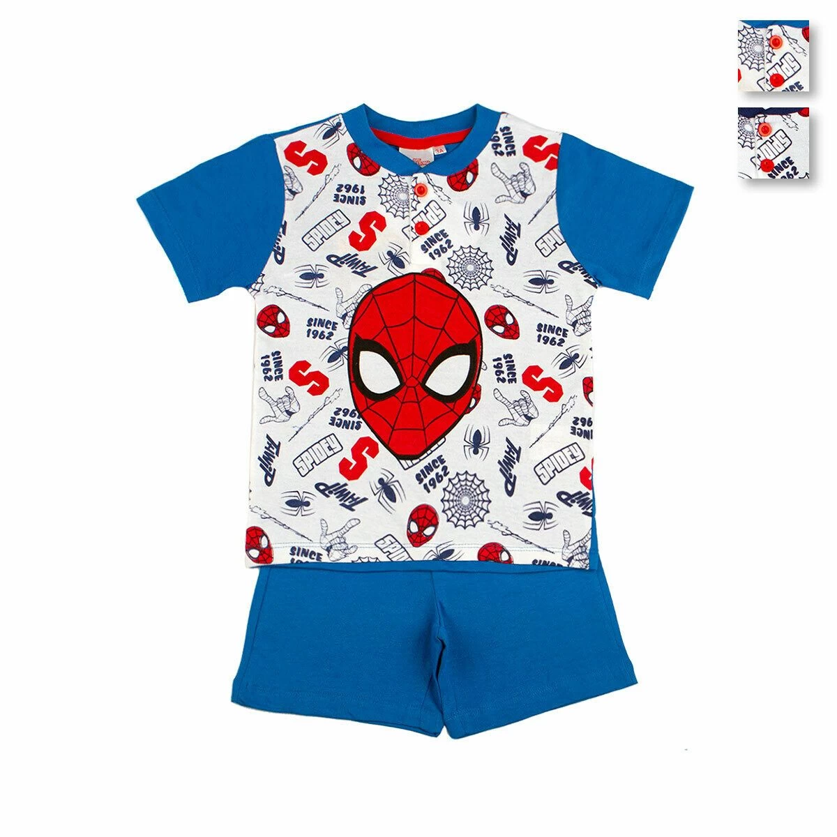 Pigiama Bambino Estivo Spiderman Marvel In Cotone MV16208 Y740