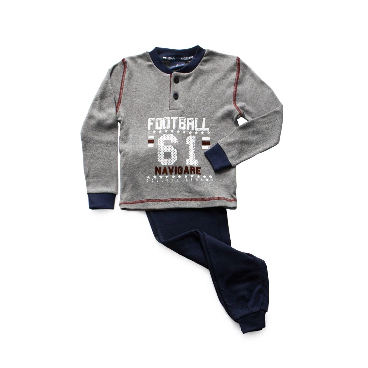 Pigiama Bambino Navigare In Caldo Cotone 16360 Z986 - immagine 3