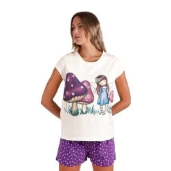 Pigiama Donna Estivo Faerie Folk Gorjuss In Cotone 5561 W962