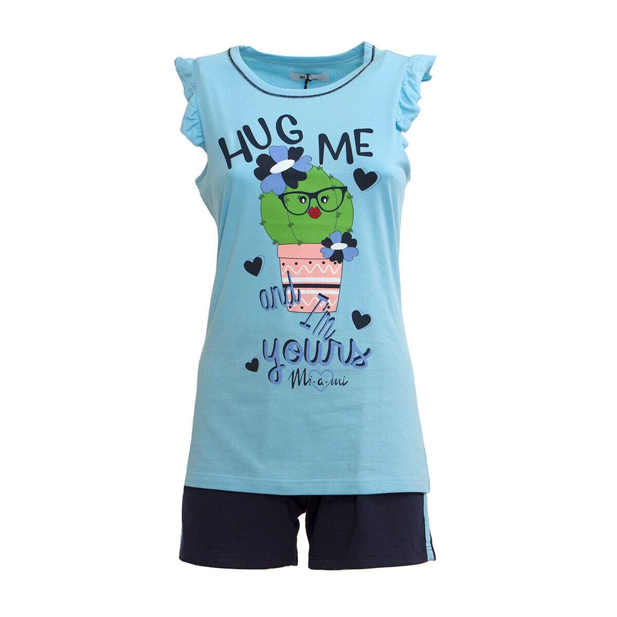 Pigiama Donna Estivo Mi.a.mi Manica Aletta 71175 U749