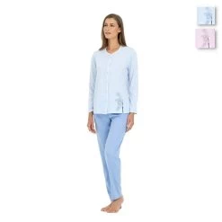 Pigiama Donna Aperto Linclalor In Cotone 71255 - Fino Alla Tg 60 Y453