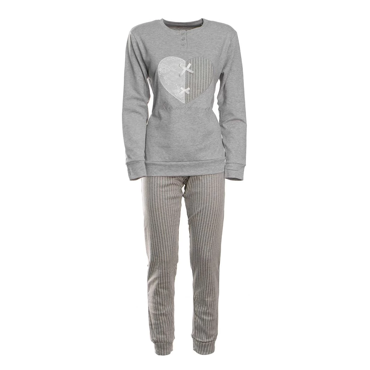 Pigiama Donna Oronero In Caldo Cotone OD1021 W439 - immagine 4