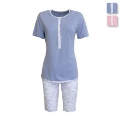 Pigiama Donna Estivo Linclalor Con Pinocchietto 73503 - Fino Alla Tg 60 V974