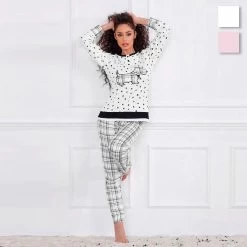 Pigiama Donna Oronero In Caldo Cotone OD1047 K925