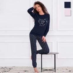 Pigiama Donna Oronero In Caldo Cotone OD1054 K933