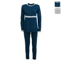 Pigiama Donna Gianna Di Toscana Lingerie In Caldo Cotone Z918