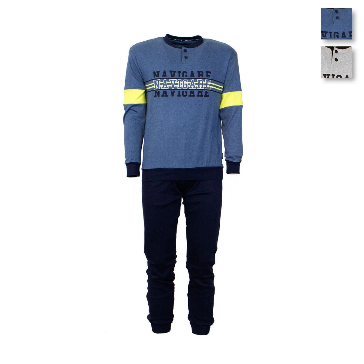 Pigiama Ragazzo Navigare In Caldo Cotone 15657 J837