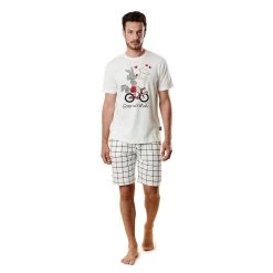 Pigiama Corto Uomo Estivo San Valentino Di Happy People In Cotone 5277 Y300