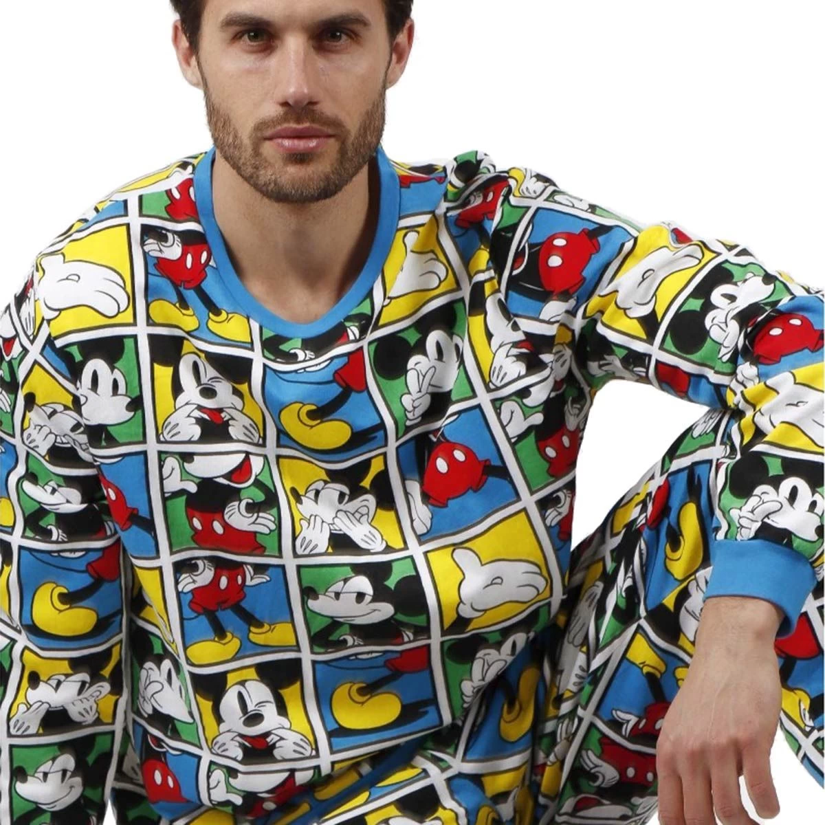 Pigiama Uomo Mickey Mouse Disney In Caldo Cotone 56454 J693 - immagine 3