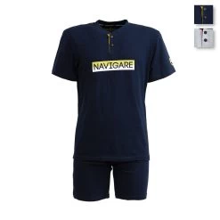Pigiama Estivo Da Uomo Navigare In Cotone 141104 Z067