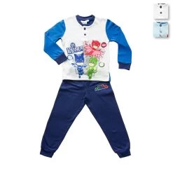 Pigiama Bambino Super Pigiamini In Felpa Di Cotone Pj Masks PL16160 T241