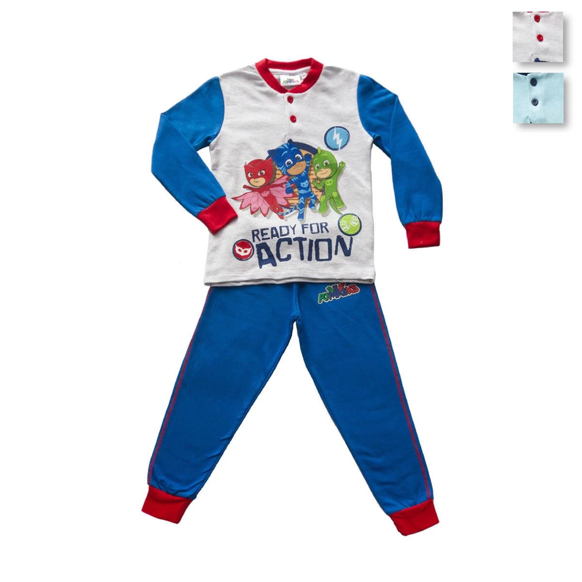 Pigiama Bambino Super Pigiamini In Felpa Di Cotone Pj Masks PL16161 T242