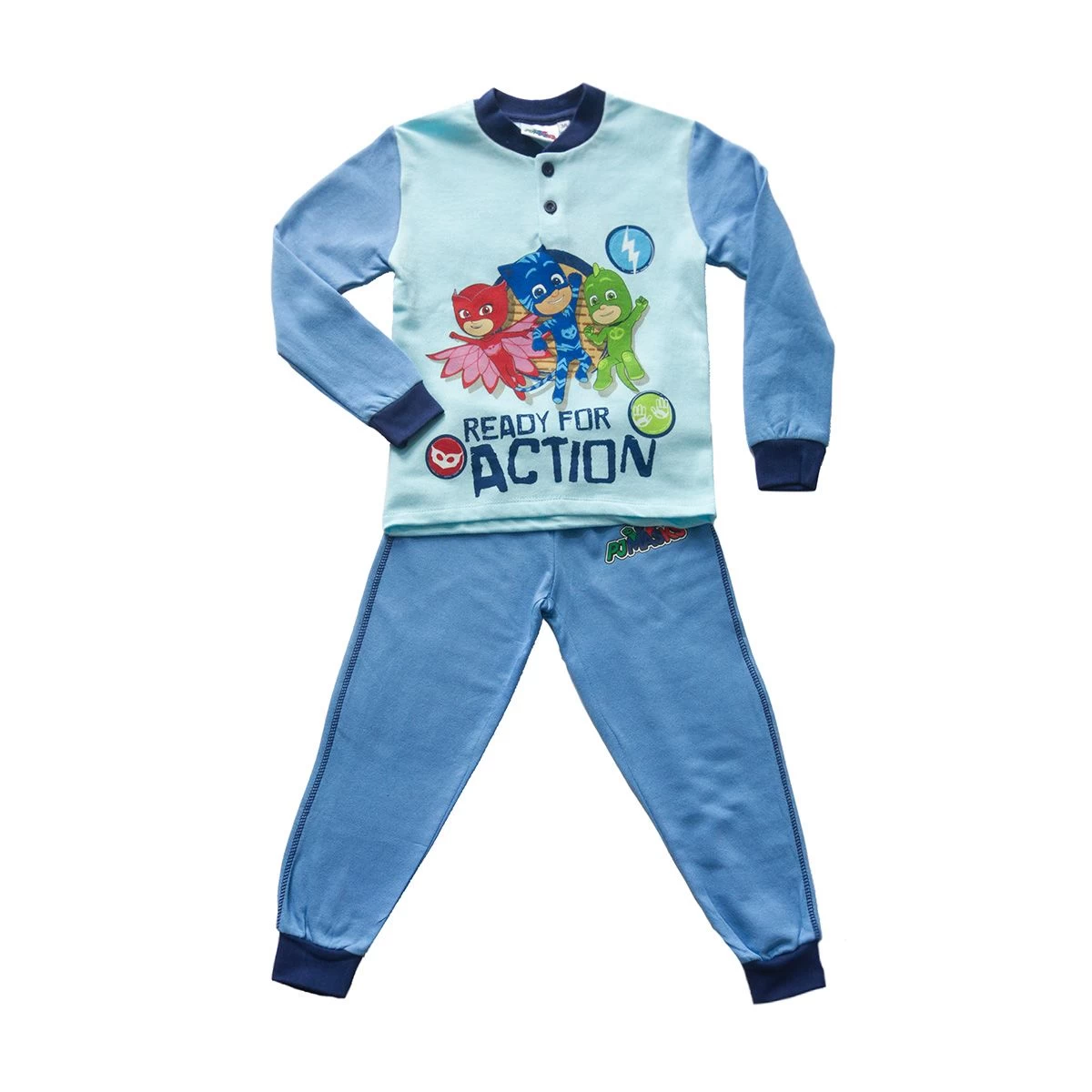 Pigiama Bambino Super Pigiamini In Felpa Di Cotone Pj Masks PL16161 T242 - immagine 3