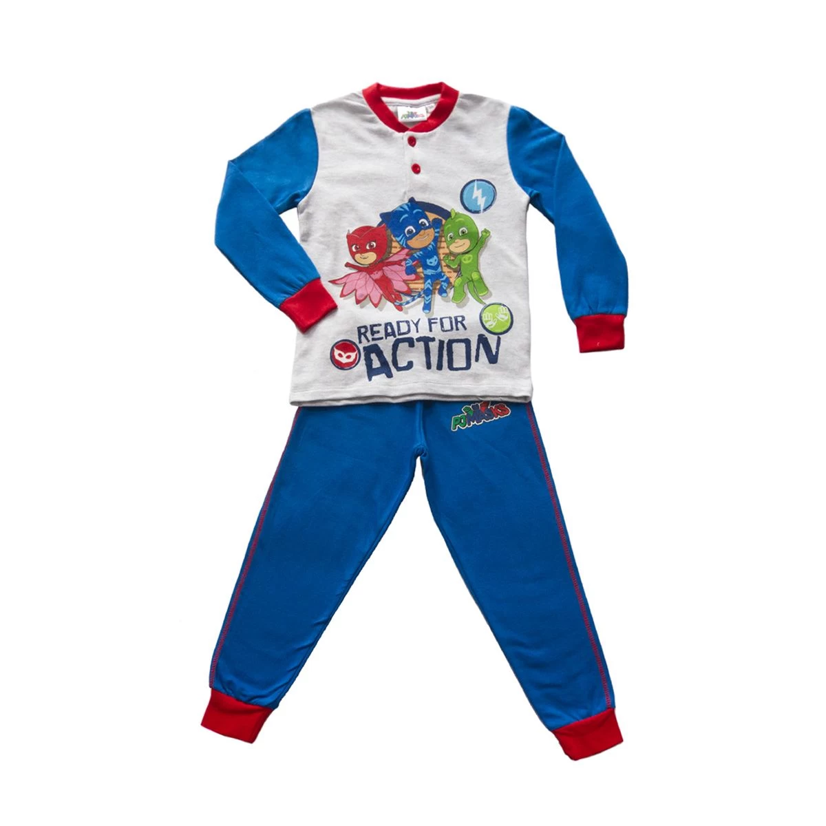 Pigiama Bambino Super Pigiamini In Felpa Di Cotone Pj Masks PL16161 T242 - immagine 2