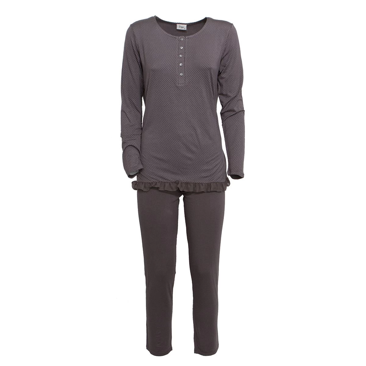 Pigiama Da Donna Pois Cippi C/rouches In Viscosa 2871-W18 T707 - immagine 3